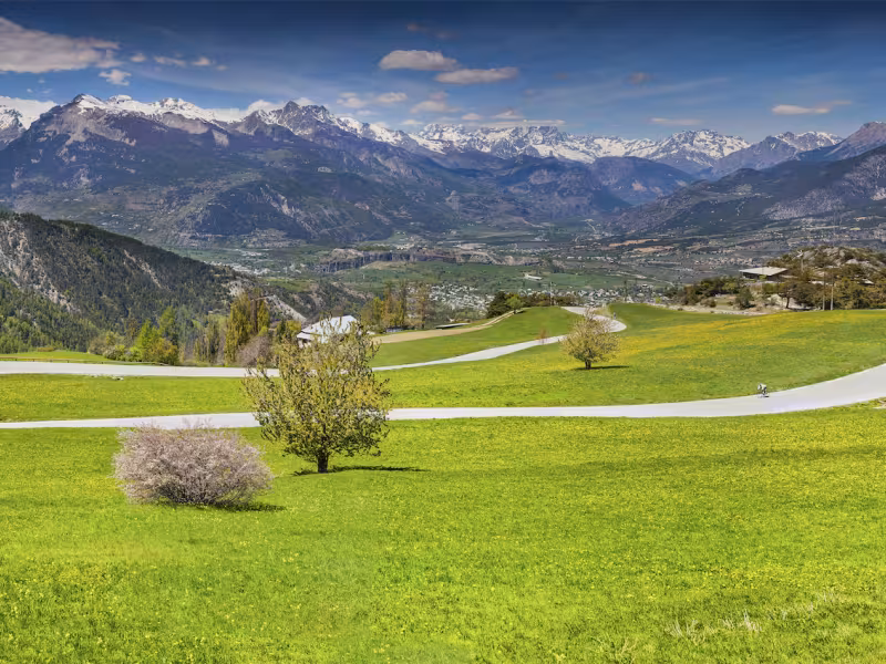 Encajes en el Col de Vars con vistas al valle del Durance