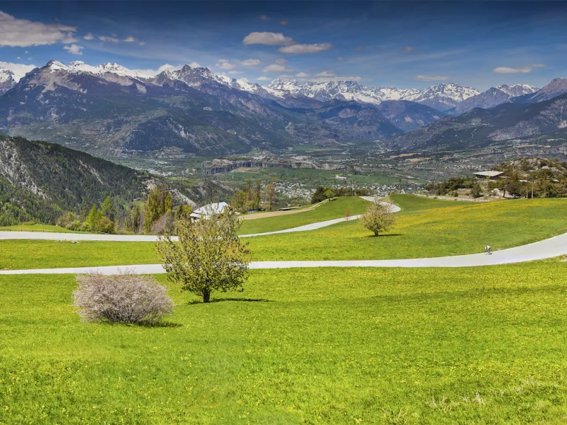 Encajes en el Col de Vars con vistas al valle del Durance