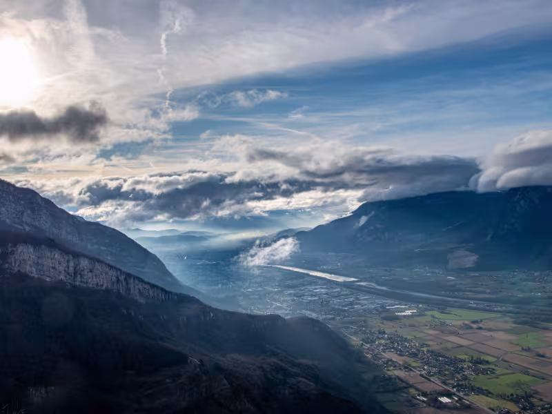 El Néron y el Vercors sobre el Isère en Grenoble