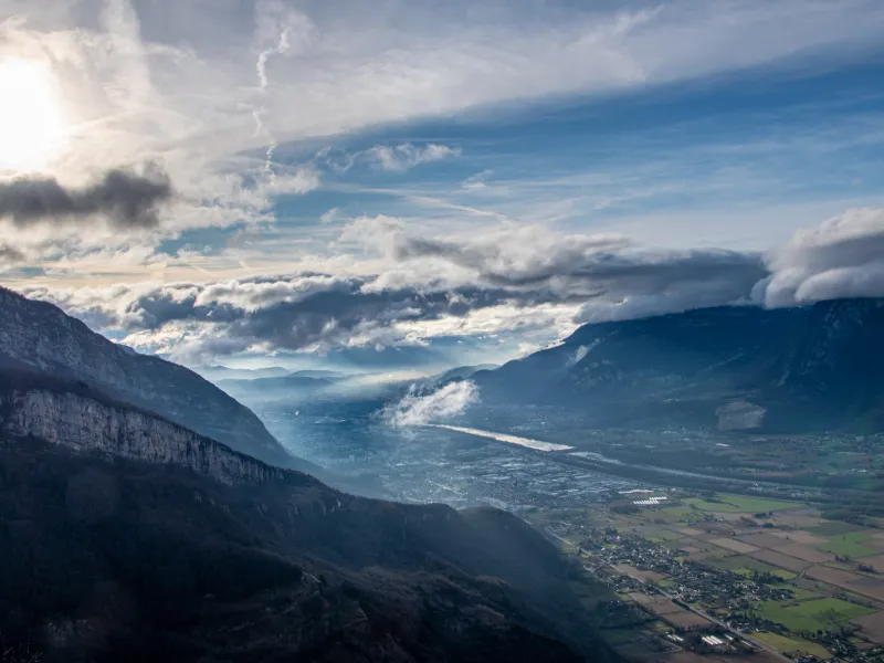 El Néron y el Vercors sobre el Isère en Grenoble
