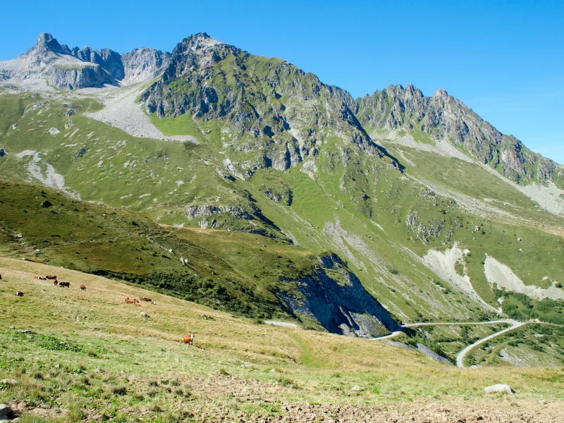 La cara suroeste del Col de la Madeleine