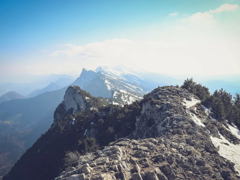 Las crestas del Vercors desde el pico Moucherotte