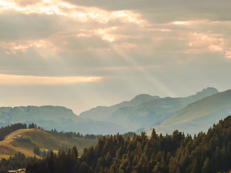 Panorama desde el plano del Col de Joux