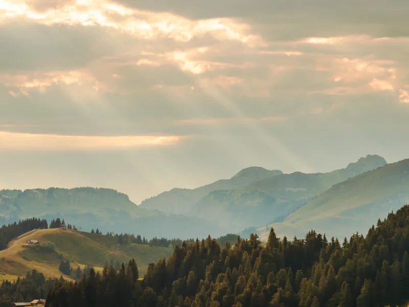 Panorama desde el plano del Col de Joux