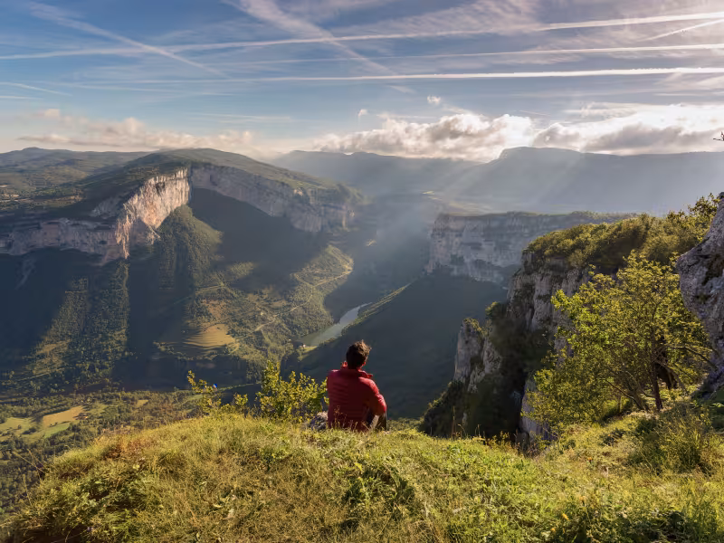 Vista panorámica de los acantilados del Vercors