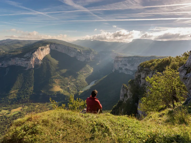 Vista panorámica de los acantilados del Vercors