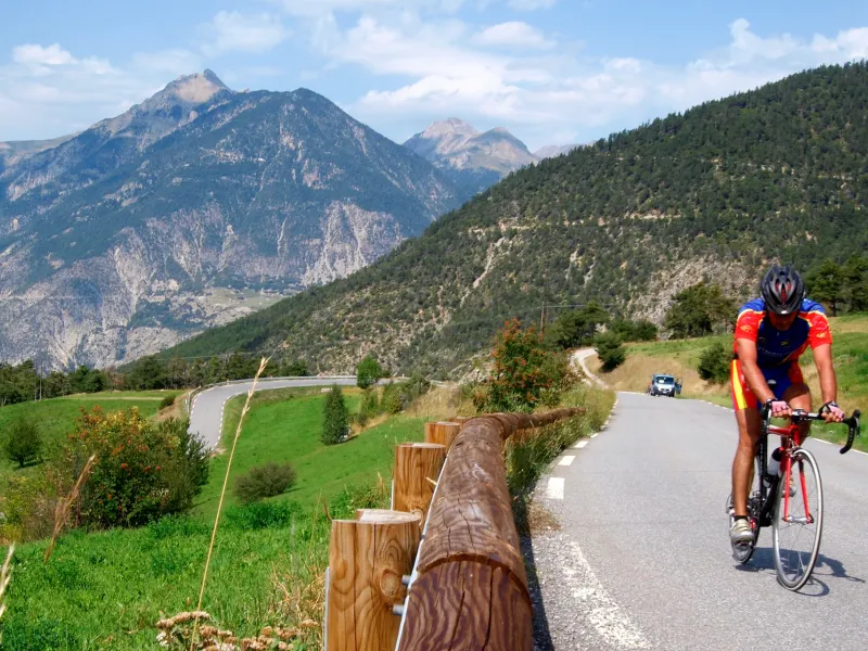 Primeras rampas en el Col de Vars