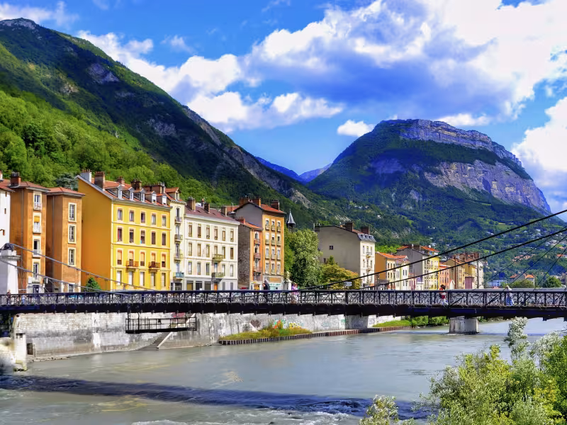 Barrio de los Italianos a orillas del Isère en Grenoble