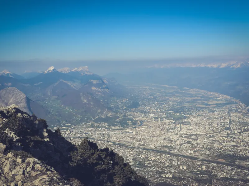 Vista de Grenoble desde el Moucherotte