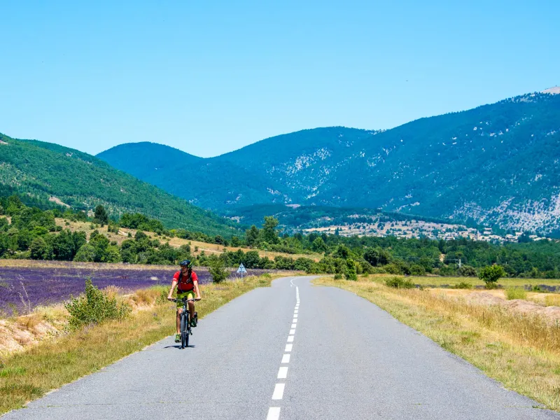 Routes de la lavande à vélo