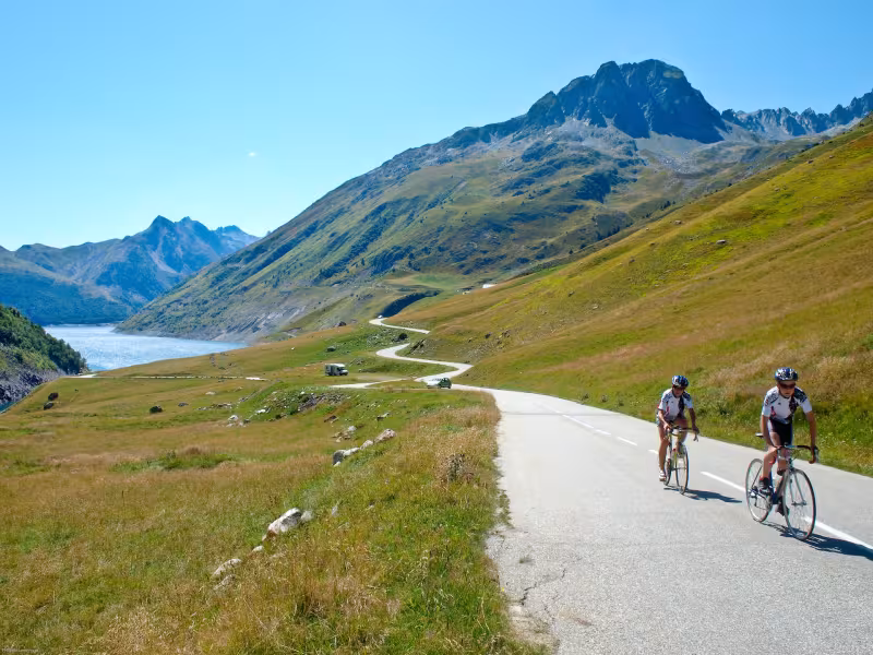 En la carretera de la vertiente sur del puerto de la Croix de Fer