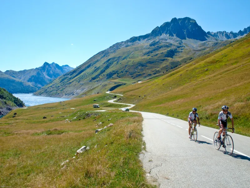 En la carretera de la vertiente sur del puerto de la Croix de Fer