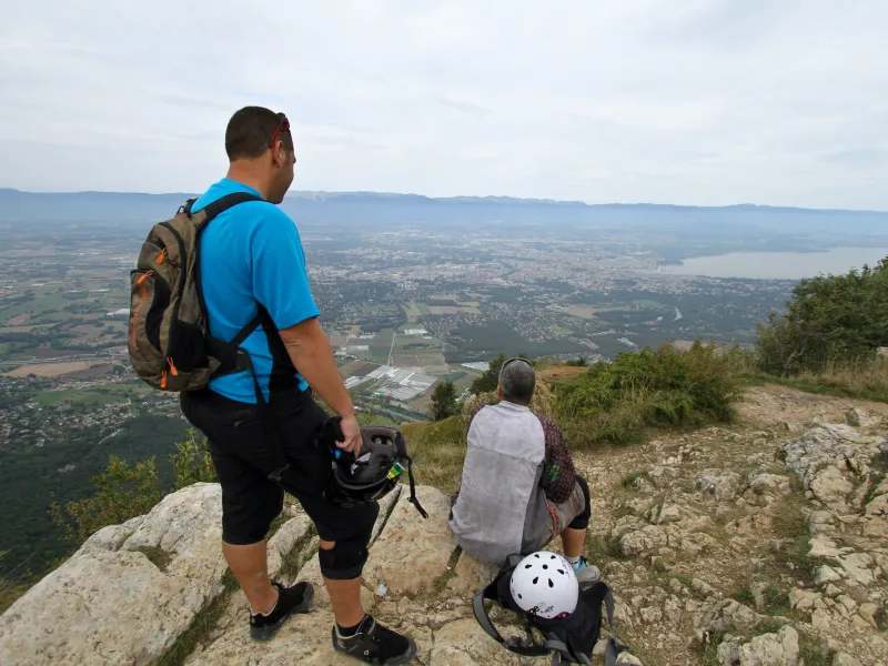Vista panorámica de Ginebra desde el Monte Salève