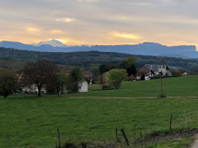 Vista del Mont Blanc desde el Vuache