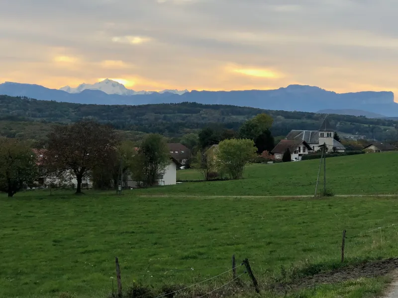 Vista del Mont Blanc desde el Vuache