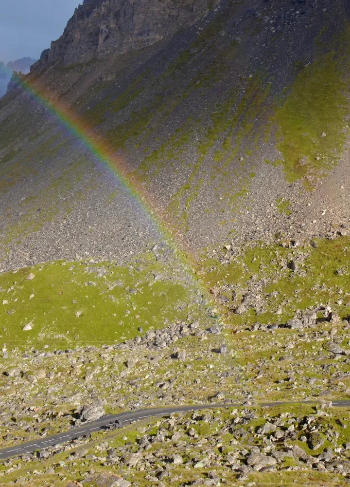 Arco iris sobre las Granges du Galibier