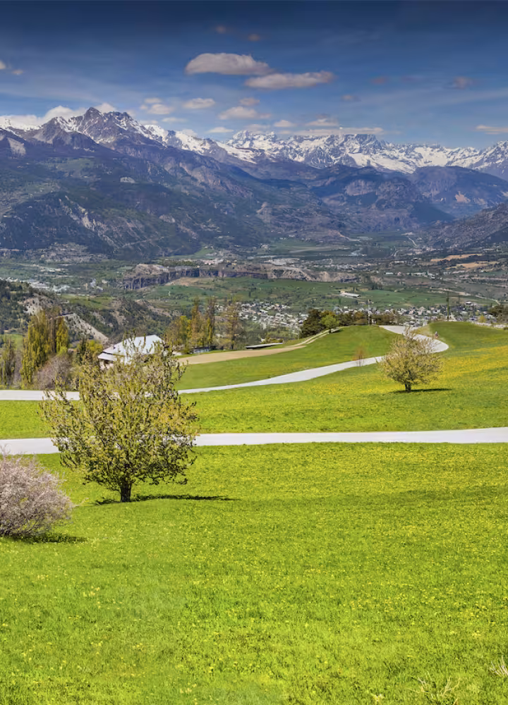 Encajes en el Col de Vars con vistas al valle del Durance