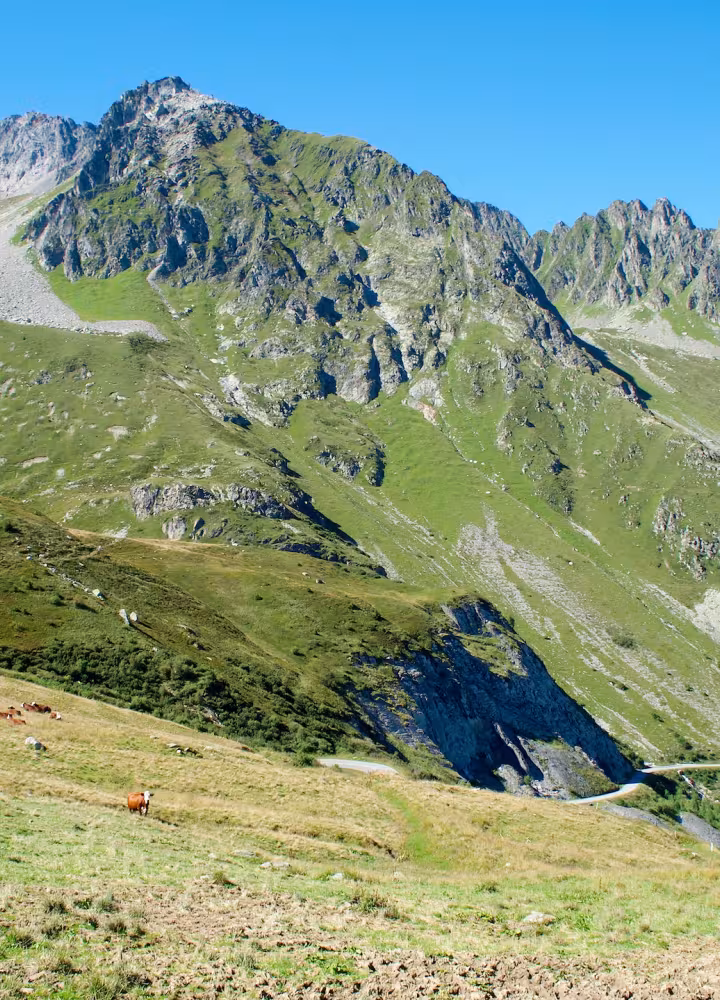 La cara suroeste del Col de la Madeleine