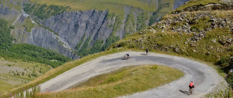 En el Col de Sarenne entre Alpe d'Huez y La Grave