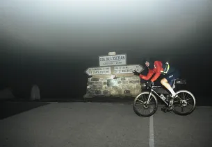 Thibaut Clément en la cima del iseran